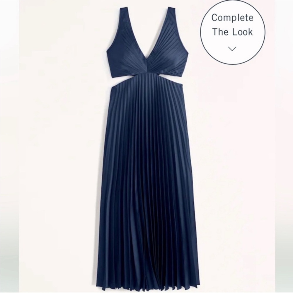 The A&F Giselle Pleated Cutout Maxi Dress
